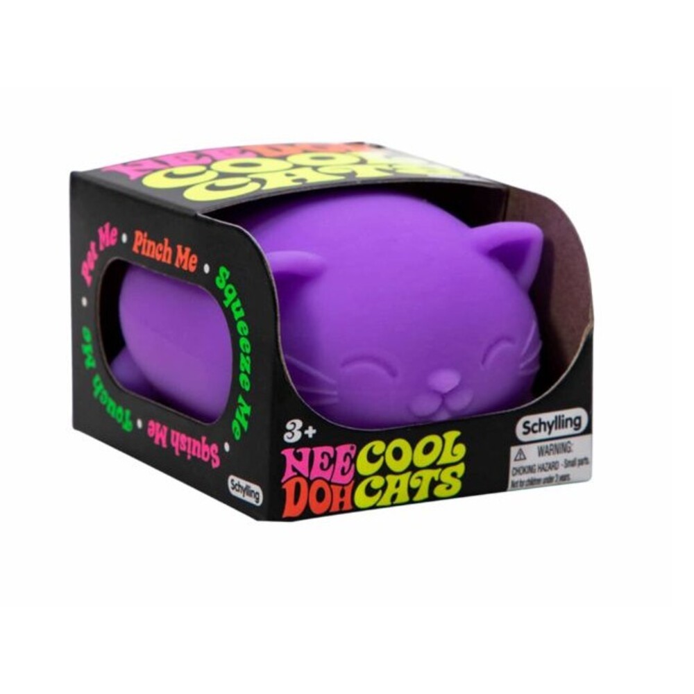 NeeDoh Cool Cats Tear-Resistant Purple Squeeze Ball